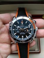 Omega Seamaster 600 Black Rubber & Orange Watch Japan Quartz